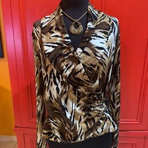 Gently worn Cache Tiger print - sexy, fitted top❤️